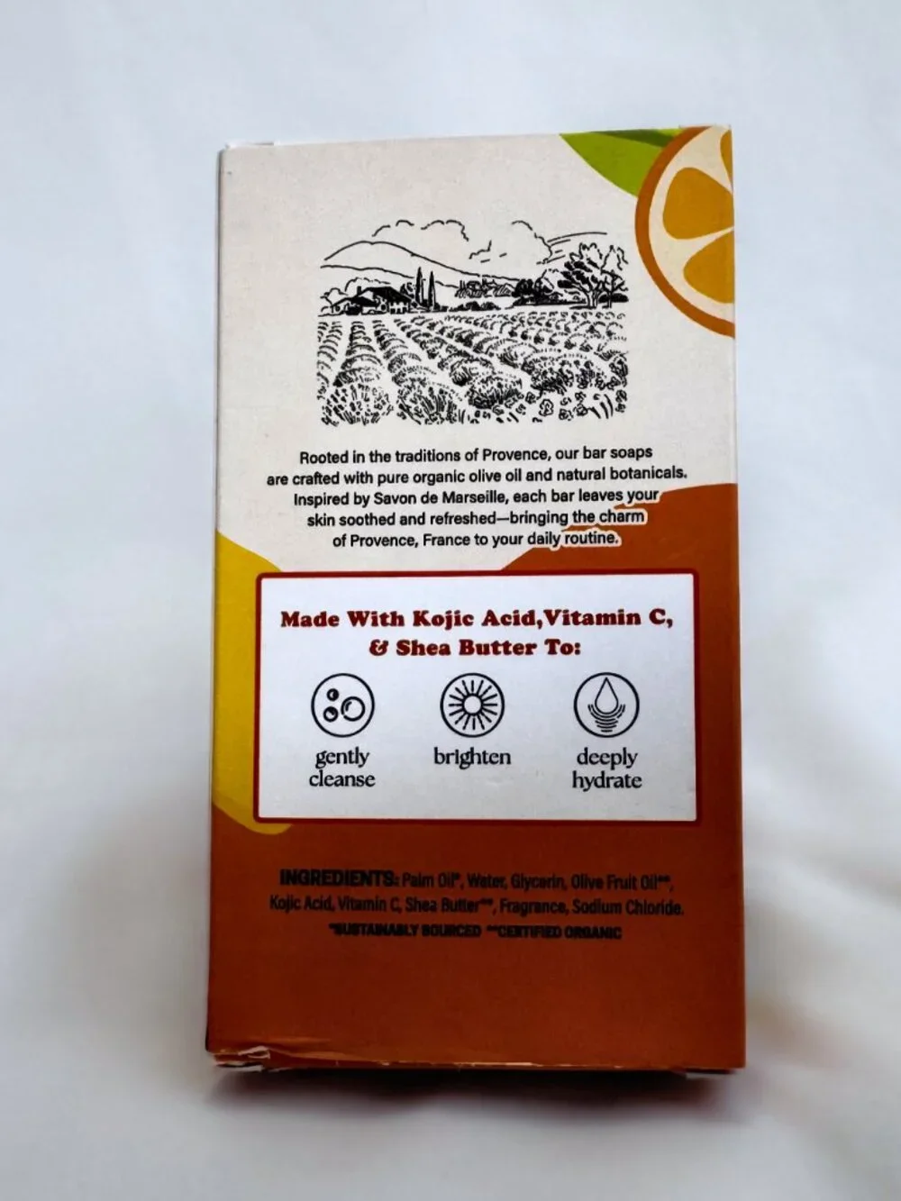 Original Provence Essentials Vitamin C + Shea Butter Kojic Acid Bar Soap 10 Oz